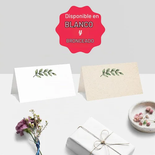 Vista 4 de 321Done Greenery - Tarjetas de lugar para colocar la mesa, juego de 24 tarjetas de nombre en blanco, tabla de asientos y tarjeta de posición