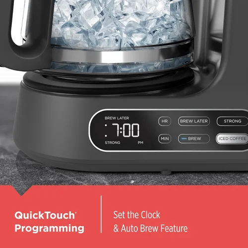 Vista 6 de BLACK+DECKER Split Brew - Cafetera digital de 12 tazas, CM0122, café helado o caliente, programable, toque rápido, mantiene el calor de 4 horas