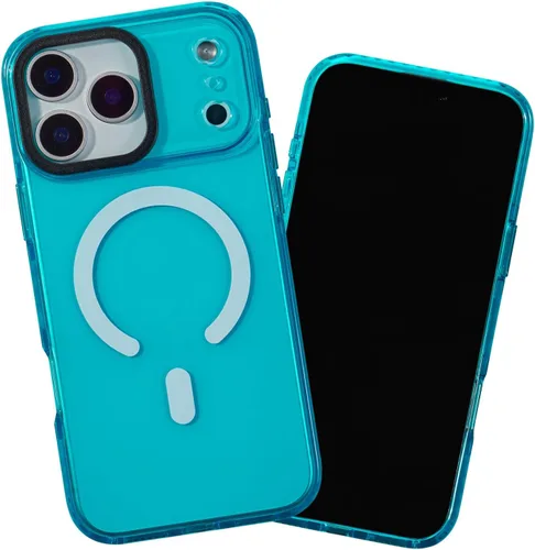 Vista 88 de SteepLab Funda de barrera para iPhone 13, protección de 360 grados que absorbe impactos con bisel elevado y colores llamativos (cielo azul brillante)