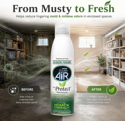 Vista 4 de DWD2 Protect™ Home & Commercial Tratamiento de Moho a Base de Plantas Eliminador de Olores de Moho con Nebulizador - Solución ecológica para un