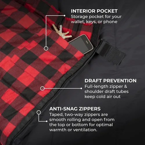 Vista 5 de Teton Celsius XXL Sleeping Bag, Cold Weather Sleeping Bags for Adults and Kids, Camping Made Easy and Warm. Compression Sack Included