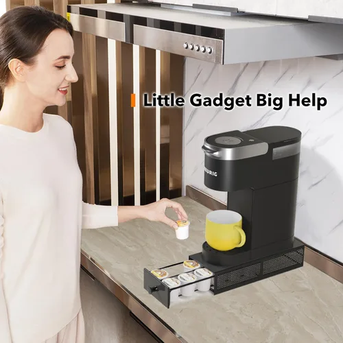 Vista 6 de SICHEER - Cajón Organizador de Almacenamiento para Tazas K Soporte para Tazas K Organizador de Cápsulas de Café Soporte Bandeja para Tazas K Estante
