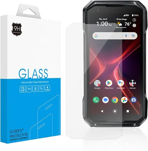 Vista 3 de Ailiber Protector de pantalla para Kyocera DuraForce Pro 3 [2 unidades], protector de pantalla DuraForce Pro3 de vidrio templado, antiarañazos