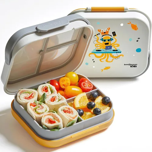 Vista 9 de Bentoheaven Lonchera Bento para niños, 3 compartimentos, 30 onzas, rosa Rosa coral
