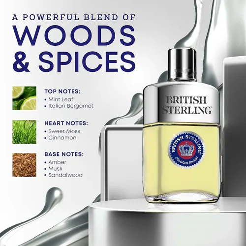 Vista 9 de British Sterling por Dana para Hombre. Colonia Splash, 3.8 onzas