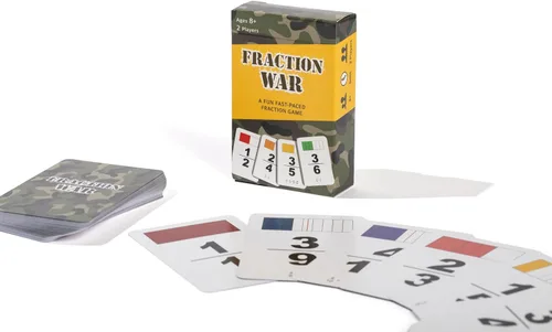 Vista 7 de Fraction War Fun Juego de matemáticas para aprender, comparar y simplificar fracciones para 2º a 5º grado (paquete de 1) - Edición estándar