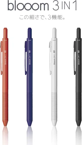 Vista 4 de Auto MF-25B3-RD - Bolígrafo multifunción, 3 en 1, color rojo desteñido