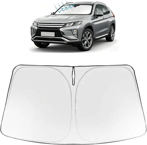 Vista 258 de Proadsy Parasol para parabrisas Rivian R1S 2022-2025 2026 de 4 capas plegable, protector de parasol frontal que bloquea los rayos UV, mantiene