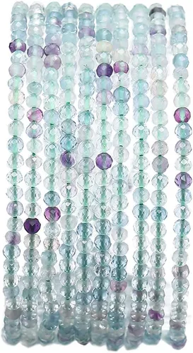 Vista 54 de BEADIA Cuentas de piedra natural africana de turquesa faceted rondelle 3x4mm semipreciosas sueltas para hacer joyas 38cm