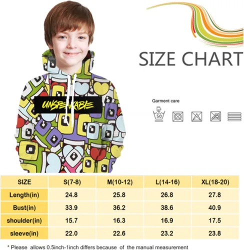 Vista 3 de Oatfan Boys And Girls Fashion Novelty Hoodie, Teen 3d Printed Game Pullover Sweatshirt Sports Tops