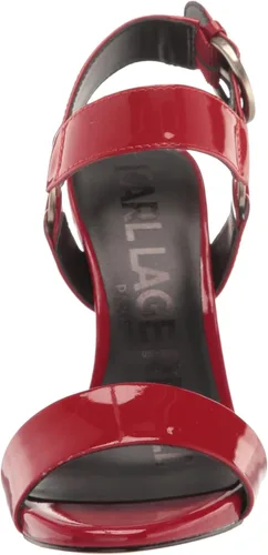 Vista 2 de Karl Lagerfeld Paris Sandalias de cuero Cieone con punta abierta para mujer