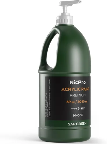 Vista 7 de Nicpro Juego de pintura acrílica grande negra (69 onzas, 69.0 fl oz), suministros de pintura artística no tóxicos para múltiples superficies