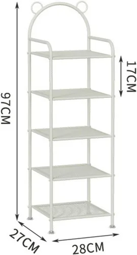 Vista 3 de Shelves Adjustable Shoe Organizer Multi-layer Shoe Rack, Sturdy Metal Mesh Shoe Rack, Free Standing Shoe Storage Shelves, Cute Bear Shape Shoes