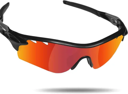 Vista 3 de Lentes de repuesto para gafas de sol Oakley Radarlock Path ventiladas, Rojo
