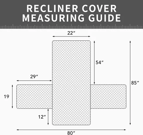 Vista 7 de ISSUNTEX Funda de sofá reclinable súper antideslizante para sala de estar, resistente al agua, acolchada, protectores de muebles para perros, Negro
