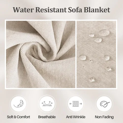 Vista 6 de Foreate Funda de sofá impermeable para mascotas, extra ancha, resistente al agua, lavable, para 3 cojines, a prueba de arañazos, para perros