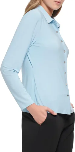 Vista 3 de Tommy Hilfiger Blusa de punto de manga larga con cuello y botones en la parte delantera