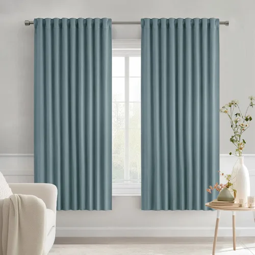 Vista 87 de MIULEE Cortinas opacas con pestaña trasera de 63 pulgadas de largo, juego de 2 paneles para sala de estar, dormitorio, privacidad, bolsillo