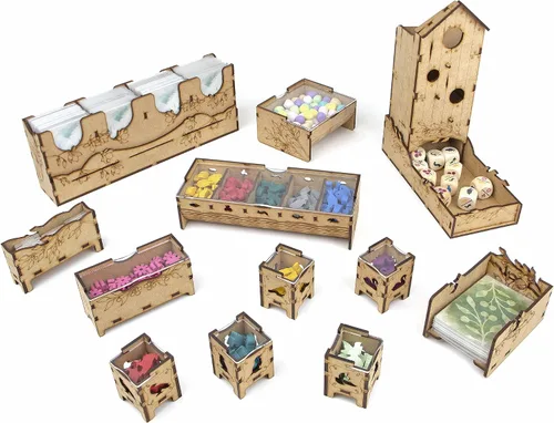 Vista 2 de Organizador TowerRex para Juego de Mesa Wingspan y Expansión Europea, Expansión Oceanía, Inserción de Almacenamiento, No para Asia