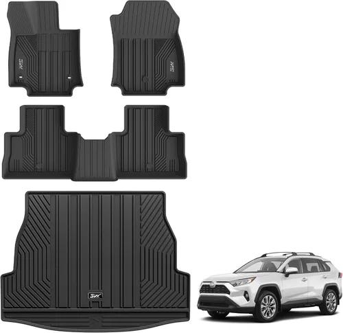 Vista 18 de 3W Alfombrillas para Toyota Sienna 2021-2026 LE/XLE (solo para 8 asientos), revestimiento de suelo TPE para todo tipo de clima, ajuste personalizado