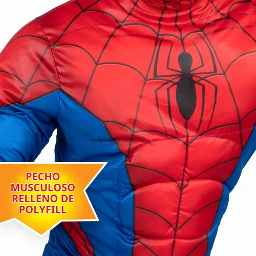 Vista 3 de Marvel - Disfraz de Spider-Man para adultos, disfraz de superhéroe de Spiderman para Halloween, con licencia
