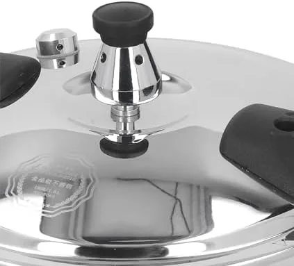 Vista 8 de VBESTLIFE Mini olla a presión de acero inoxidable de 1.8L con protección automática de detección de presión, 80KPA, mango doble, adecuada para todos
