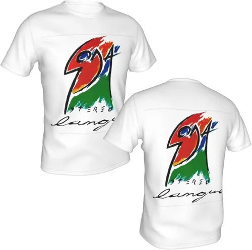 Vista 6 de Soda Stereo Logo T Shirt Men's Summer Tee Casual Short Sleeve 3D Print Tshirt