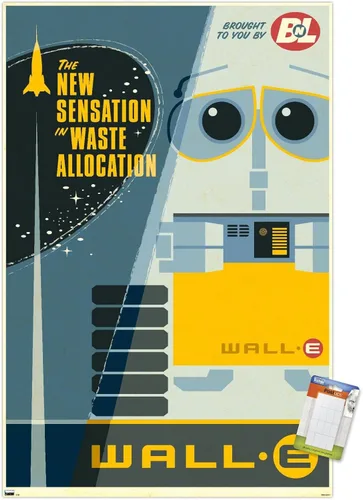 Vista 11 de Trends International Disney Pixar Wall-E - Póster de pared New Sensation, 14.72 x 22.37 pulgadas, versión enmarcada de madera de granero