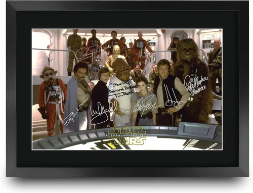 Vista 27 de HWC Trading Star Wars Episodio 1 La Amenaza Fantasma Regalos Presentación Impresa Autografiada Montaje para Fans de Recuerdos de Películas - 16" x