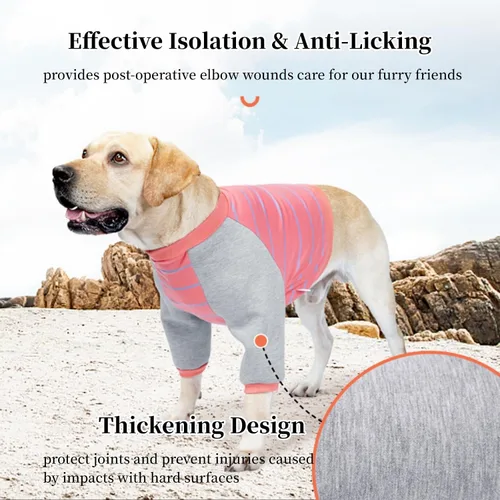 Vista 4 de Protector de codo de perro para callos, camisa de protección posoperatoria, ropa de traje de recuperación quirúrgica, tirantes de pierna delantera