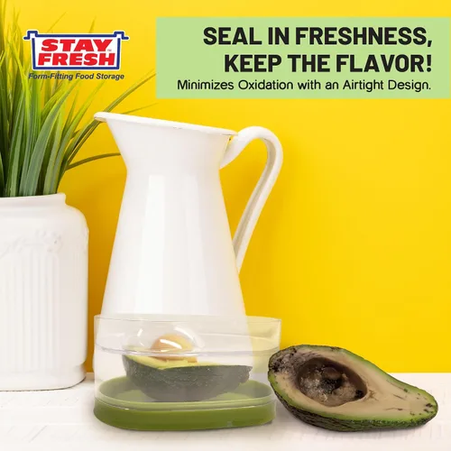 Vista 3 de Stay Fresh Contenedor de queso para nevera, recipiente de plástico transparente para queso, apto para lavavajillas, sin BPA, almacenamiento de queso
