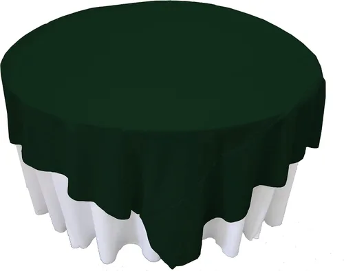 Vista 56 de LA Linen. Mantel cuadrado de popelina de poliéster