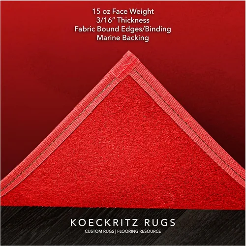 Vista 24 de KOECKRITZ Alfombra pasillo 4'x50' interior/exterior duradero suave - rojo