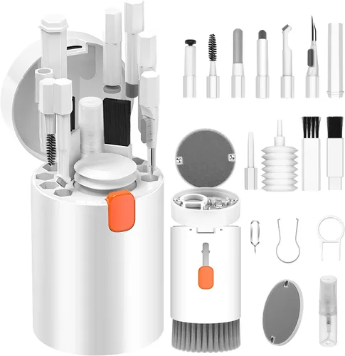 Vista 8 de VICHYIE Kit de limpieza multifuncional 20 en 1 para dispositivos electrónicos, cepillo de limpieza de teclado, kit de limpieza de auriculares