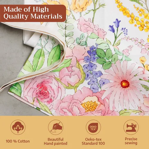 Vista 944 de Maison d' Hermine Delantales para mujer con bolsillo, 100% algodón (27.50 x 31.50 pulgadas)