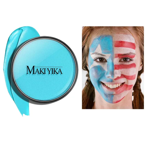 Vista 18 de Pintura facial blanca para maquillaje de Halloween, base blanca y negra 01 Blanco