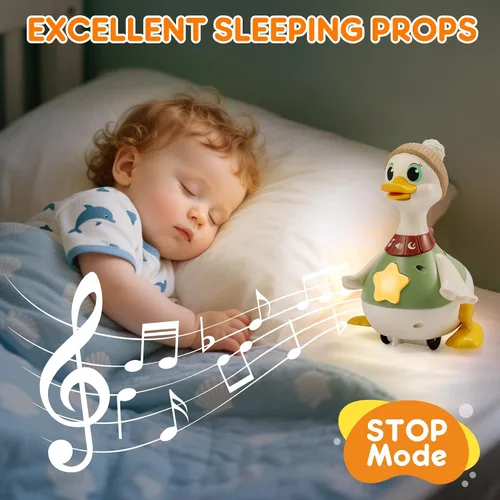 Vista 4 de LUDILO Pato musical para gatear, juguete para bebés de 6 a 12 meses