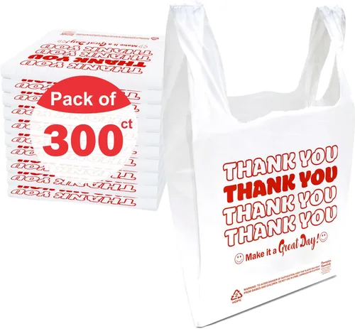 Vista 8 de Bolsas desechables y reutilizables para camisetas de agradecimiento de Concession Essentials - Paquete de 100
