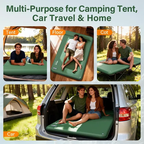 Vista 5 de HiiPeak Memory Sleeping Pad, Compact 3" Thick Foam Sleeping Mats with Pillow, 9.5 R-Value Insulated Camping Mattress Pad, Easy Inflate & Deflate