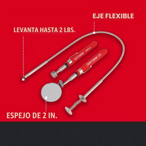 Vista 4 de CRAFTSMAN Kit de herramientas magnéticas de recogida mecánica automotriz de 3 piezas (CMMT98276)