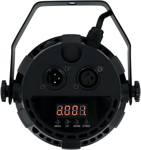 Vista 3 de Rockville RockPAR TRI LED RGB Compact Par Can Pro DJ DMX Wash Light+Remote Negro