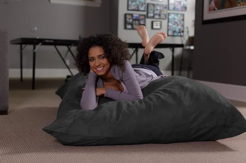 Vista 3 de Sofa Sack Puf – Felpa, ultrasuave, de espuma viscoelástica, con funda de microgamuza, muebles rellenos de espuma y accesorios rellenos de espuma