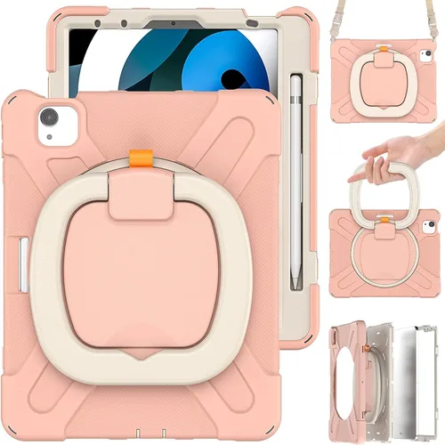 Vista 42 de Funda para iPad Air de 3ª generación – Funda resistente para niños con soporte giratorio, soporte para lápices y correa de transporte para iPad