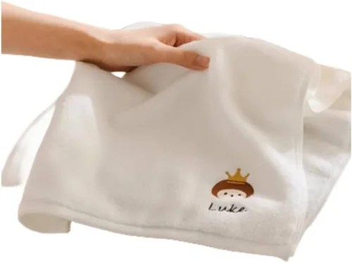 Vista 6 de Toallas de mano personalizadas para niñas y niños de 19.6 x 9.8 pulgadas, toalla con nombre personalizado con bordado para baño, gimnasio y spa