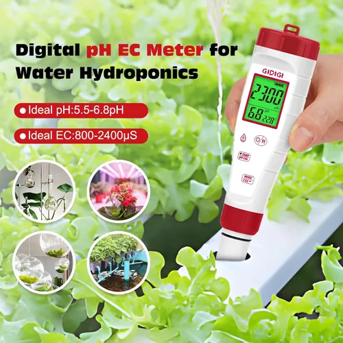 Vista 3 de Probador de pH, medidor de pH digital para agua, nueva versión de medidor TDS para agua potable con pantalla retroiluminada que muestra