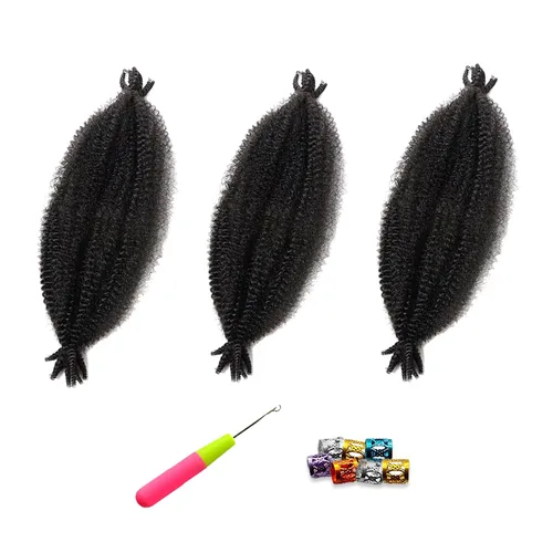 Vista 12 de Cabello para trenzar de 10 pulgadas para locs suaves sintéticos, trenzas de ganchillo Passion Spring Cuban Twist Hair Butterfly Loc Marley Twist