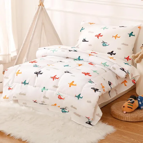 Vista 6 de JSD Juego de ropa de cama infantil de avión