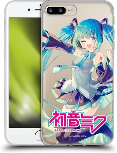 Vista 86 de Head Case Designs Licencia Oficial Hatsune Miku Gráficos Lindos Carcasa de Gel [Protección de Grado Militar] Compatible con Apple iPhone 7