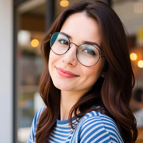 Vista 2 de HJSTES - Gafas redondas con filtro de luz azul para hombres y mujeres, estilo retro, con lente transparente y marco metálico