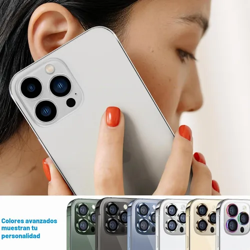 Vista 7 de Compatible con iPhone 13 Pro para iPhone 13 Pro Max, protector de lente de cámara antiarañazos, vidrio templado 9H, protector de cámara de metal a